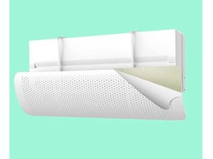 Utopone Air-Conditioning Deflector with Decorative Painting Air-Conditioning Windshield with Filter Cotton Abs Material 3000+ Air Guides Easy to Install Suitable for Hanging Air Conditioners