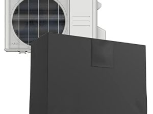 GUEQUITLEX Mini Split Air Conditioner Covers for Outside Compressor 35.8 x 14.1 x 27.1 inches AC Condenser Cover with Vent Hole Waterproof Mini Split Covers for Outside Units
