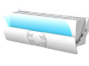 Leodun Deflector for Air Conditioner with Remote Control Air Conditioner Windshield Multi-Angle Adjustable Multi-Vent Holes Uniform Air-Conducting Air-Conditioning
