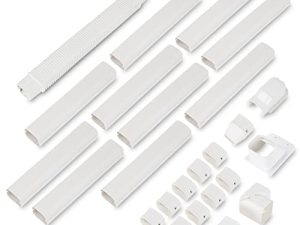 Kalkehay 3" W x 16.1Ft L PVC Decorative Refrigerant Line Set Cover Kit for Ductless Mini Split Air Conditioners