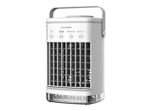 Evaporative Air Cooler Humidifier Misting Fan Mini USB Portable Cooler Air Conditioning Fan Mini Evaporative Air Cooler Quiet Desk Fan Quiet Powerful Bladeless Fan for Bedroom