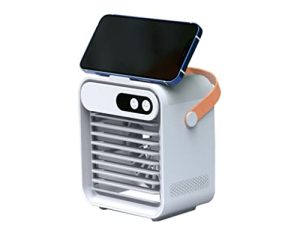 Muzrunq Mini Air Cooler Air Conditioner Fan 4000mAh USB Rechargeable Humidifier Air Conditioning Unit Cooling Fan Mini Air Conditioner - White.