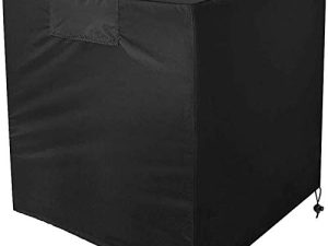 Woohot Air Conditioner Covers for Outside Units - 34 x 34 x 30 inches Durable AC Cover Water Resistant Fabric Windproof Design Outdoor Furniture Universal Cover with Air Pockets