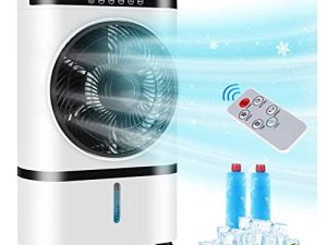GIVIMO Water Fan Air Cooler 3-in-1 Evaporative Air Cooler for Room Standard Sleep Natural Wind 3 Mode Wind Speeds 7L Water Tank Capacity