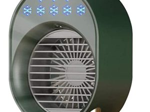 Portable Air Cooler Mini USB Fan Air Conditioner Humidifier for Home Office Room Desktop Air Cooling Conditioning Purifier (Color : Green