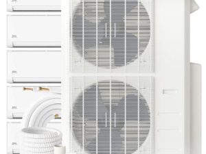 Cooper & Hunter OLIVIA Series Five 5 Zone 6000 6000 6000 6000 24000 BTU 22.4 SEER Multi Zone Ductless Mini Split Air Conditioner and Heater Full Set with 25ft Installation Kits