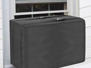 Aozzy Air Conditioner Covers for Window Units Ac Cover for Outside Unit Winter Outdoor Heavy Duty Waterproof Insulation Defender with Adjustable Straps 17" W x 12" D x 13" H Inches