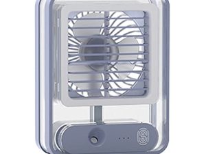 Portable Air Conditioner Evaporative Air Cooler with Spray Cordless Personal Air Cooler Humidifier Colors Light 3 Speed Discs Desk Portable Heater and Fan Combo for The Home (Sky Blue