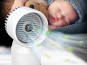Water-cooled small air-conditioning humidification fan desktop air cooler LED mini silent spray humidification office dormitory water-cooled circulating fan