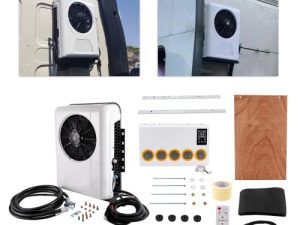 Truck Cab Air Conditioner Universal 12V Electric Air Conditioner 2000W/6800BTU Split AC Fits Semi Trucks Bus Caravan
