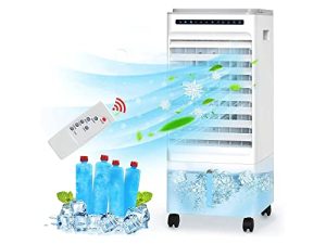 GIVIMO Evaporative Air Cooler Fan 120°Oscillation Swamp Cooler with Remote Control 6L Water Tank Capacity