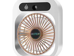 Lincheer Mini Portable Air Conditioning Fan Humidifier Ventilator Air Cooler Conditioner for Home Room Electric USB Rechargeable (Color : White
