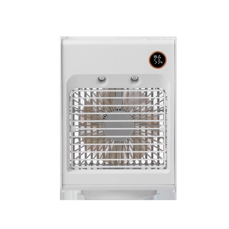 ailian Head-Shaking Air Cooler Desktop USB Charging Mini Portable Air-Conditioning Spray Humidification Water-Cooling Air-Condition (Color : White ailian Head-Shaking Air Cooler Desktop USB Charging Mini Portable Air-Conditioning Spray Humidification Water-Cooling Air-Condition (Color : White