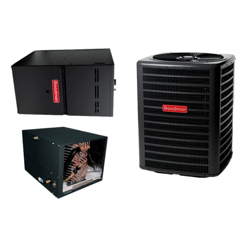Goodman 16 SEER 2 TON Two Stage AC Condenser complete system with 96% AFUE 100k BTU Two Stage Variable Speed Horizontal Low Nox furnace and cased coil - GSXC160241 Goodman 16 SEER 2 TON Two Stage AC Condenser complete system with 96% AFUE 100k BTU Two Stage Variable Speed Horizontal Low Nox furnace and cased coil - GSXC160241