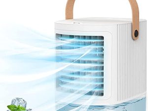 3-IN-1 Evaporative Air Cooler - Small Air Conditioner w/ 3 Levels Humidify