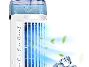 Wiracil Small Air Conditioning Unit - 7 Colored Lights Cold Fan