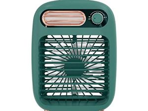 Mini Portable Fan Mini USB Portable Cooler Air Conditioning Fan Evaporative Cooler with LED Light Quiet Powerful Bladeless Fan for Bedroom