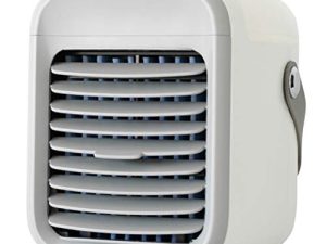 GVFTG Rechargeable Water Cooling Fan Portable Humidifying Spray Cooler Air Conditioning Fan with Night Light