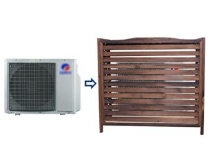 Solid Wood Air Conditioning Flower Stand Outdoor Grid Anti-Corrosion Wooden Air Conditioner Outer Cover Louvered Display Rack Storage Shelf