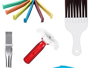 Emiif Air Conditioning Fin Comb Air Conditioning Cleaning Brush for Cleaning Heat Dissipation Air Conditioning Cleaning Set of Five Sets Air Conditioning Wing Comb White Fin Comb Coil Brush