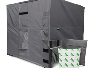 AC Cover for Outside Unit V2.0 suits Outdoor Air Conditioner Central HVAC Condenser Units Heavy Duty Marine Grade 600D Solution Dyed Fabric with Fade Resistant UV Protection