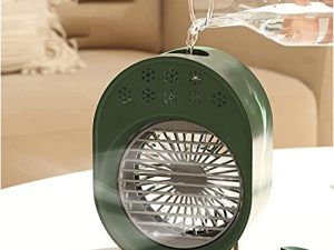 Portable Air Conditioning USB Air Cooler Fan Humidifier Water Cooled Air Cooling Fan for Home Office Bedroom with Light (Color : B
