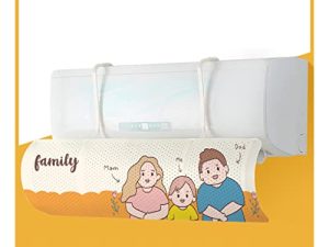 Utopone Air-Conditioning Deflector with Decorative Painting 180° Rotating Air-Conditioning Windshield for Hanging Air-Conditioning Easy to Install Non-condensing (90x27cm)