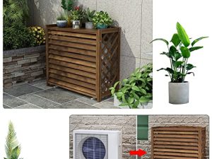 Aigoss Wooden Air Conditioning Unit Cover Outdoor Air Conditioning Rack