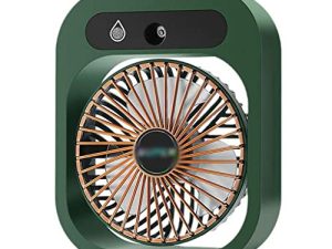 FEER Mini Portable Air Conditioning Fan Humidifier Ventilator Air Cooler Conditioner for Home Room Electric USB Rechargeable (Color : Green
