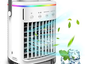 Portable Cold Air Conditioner Evaporative Air Cooler Mini USB Table Fan Desktop Air Conditioning Fan Humidifier for Home Room (Color : Air Cooler)