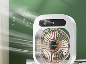 Portable Air Conditioner USB Chargeable Personal Mini Air Conditioner with 3-Speed with Humidifier Multifunctional 2-in-1 for Home Office Bedroom Energy Saving and Low Noise