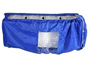 Schellen Air Conditioner Cleaning Dust Washing Cover Wall Mounted Air Conditioning Cleaning Waterproof Protector Bag Blue(L)