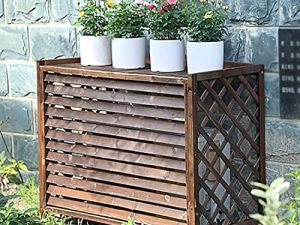 RAPRAP Solid Wood Air Conditioning Flower Stand
